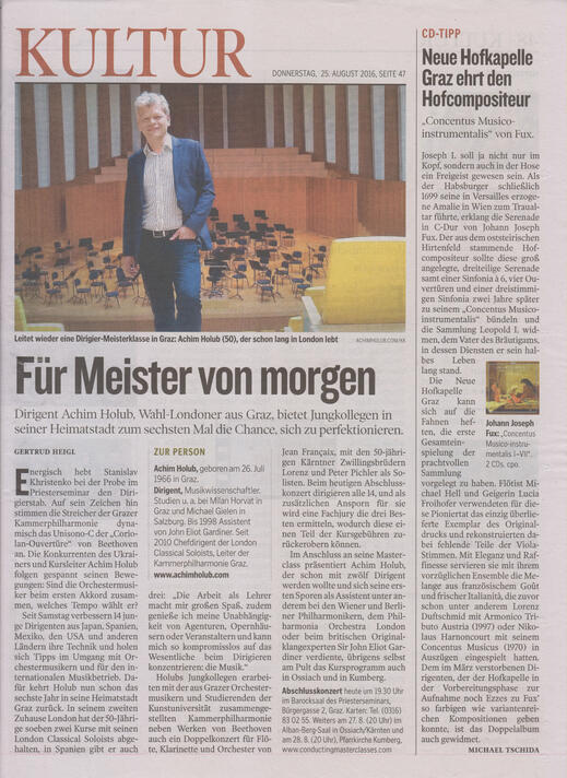 FÜR MEISTER VON MORGEN